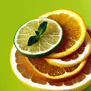 水果果柠檬照片黄色水果造型食物绿色插图叶子背景背景图片
