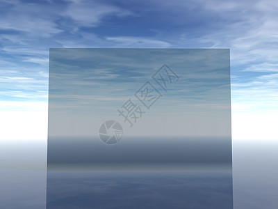 玻璃木板蓝色地平线伤口窗格插图天空透明度图片