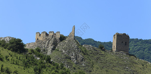 科尔特斯提堡垒旅行城堡纪念碑历史旅游岩石防御废墟墙壁地标图片