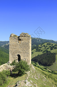 科尔特斯提堡垒防御地标历史纪念碑废墟旅游旅行城堡岩石墙壁图片