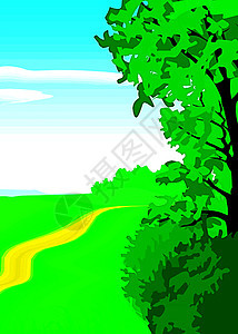 向量 风景插图免费天空照片绿色相片森林背景图片