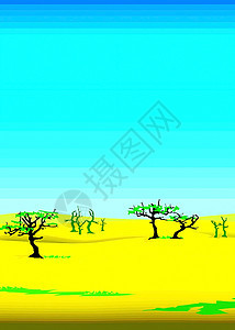 向量 风景相片蓝色植物插图免费种植天空绿色照片黄色背景图片