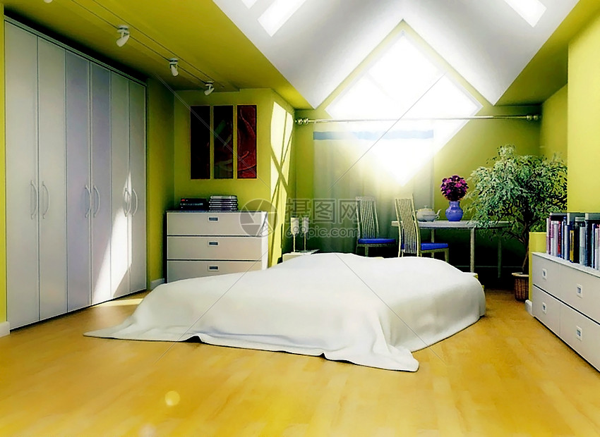 卧室相片闲暇灯光阁楼房间棕色软垫免版税褐色生活图片