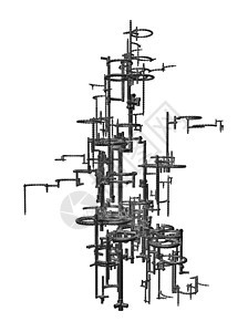 空间站站立金属身体建筑建造插图漂浮图片