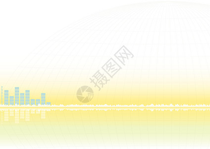 具有等化器的黄色矢量背景摘要背景图片