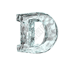 冰字体冻结信函d透明度字体插图字母背景