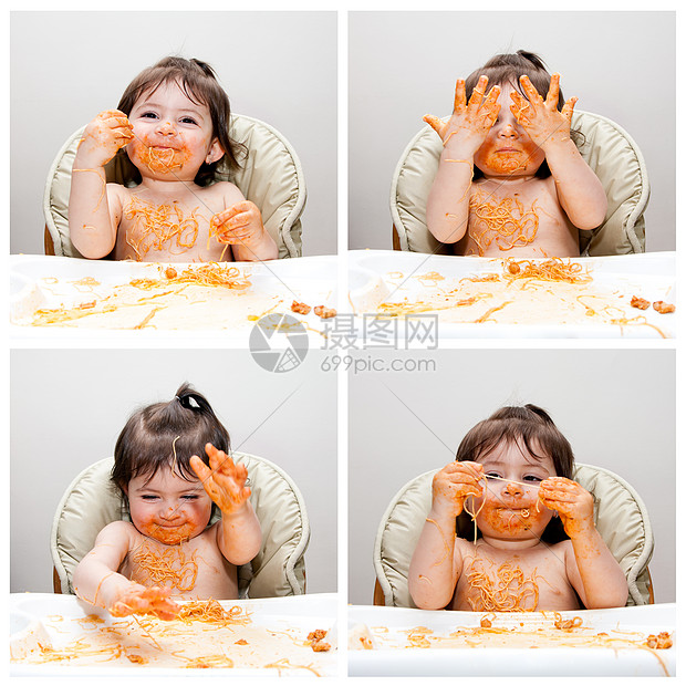 快乐的婴儿宝宝 有趣的笑笑 乱七八糟的食人鱼图片