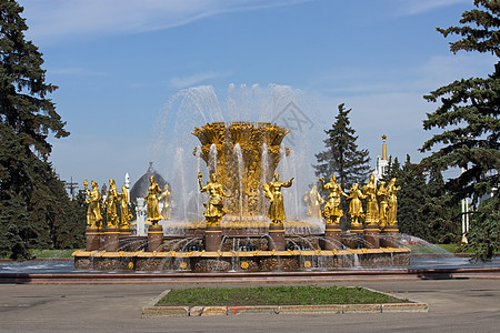 人民友谊之泉组织喷泉经济雕塑建筑学地标马匹成就展公园图片