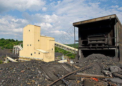 煤矿拆煤器石头煤炭矿石环境灰尘燃烧化石活力地球烟雾图片