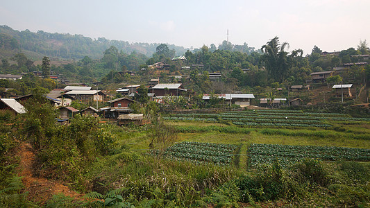 泰国的Hill部落村图片
