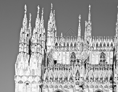 米兰 Duomo直线纪念碑建筑学建筑教会主场宗教信仰地标大教堂图片