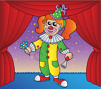 马戏团第1阶段的小丑女孩图片
