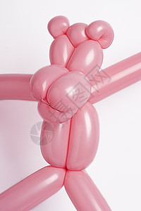 粉红气球豹丛林玩具卡通片乐趣创造力荒野工艺喜悦艺术雕塑背景图片