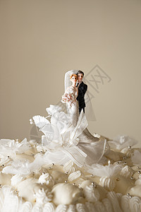 结婚蛋糕派对庆典饮食雕像新娘妻子甜点丈夫马夫异性恋图片