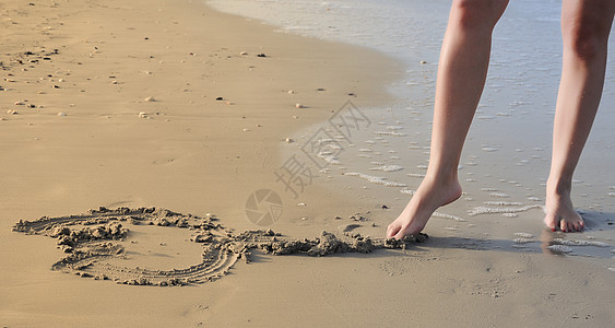 沙沙上美丽的腿图片