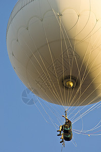 热空气气气球勘探彩虹娱乐蓝色篮子旅行空气竞赛爱好漂浮图片