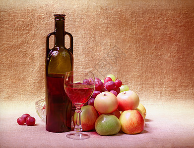 红酒和水果     死活图片