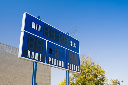 记分牌锻炼时间橄榄球蓝色挑战季前赛院子娱乐体育场比赛图片