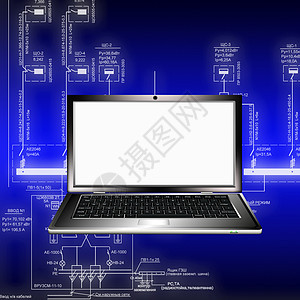 设计工程设计商业自动化键盘办公室蓝图电脑创新草稿蓝色网络图片
