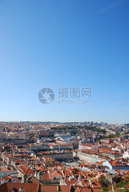 葡萄牙里斯本市风景Lisbon风景蓝色观光场景建筑学历史建筑物城市天空旅游图片