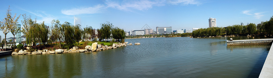 城市风景建筑学喷泉公园蓝天正方形风景湖泊图片