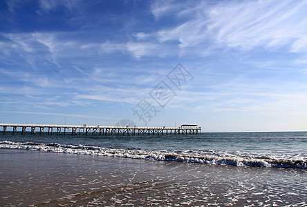 澳大利亚阿德莱德农庄水景蓝色码头天空海浪海洋泡沫地平线风景图片