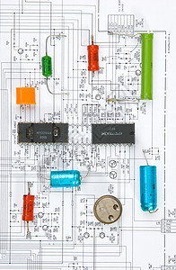 无线电广播构成部分仪器木板电路电脑电阻器晶体管电子图片