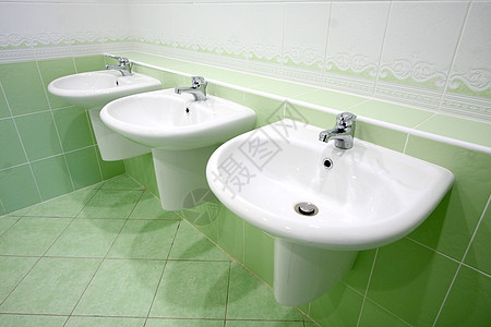 洗浴室陈列柜住宅洗涤房子玻璃框架绿色镜子地面灯光图片