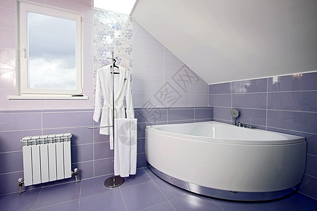 洗浴室镜子紫丁香框架房间陈列柜财产窗户房子洗涤白色图片