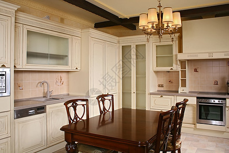 厨房家具房子财富装饰风格冰箱桌子窗户器具硬木图片