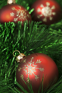 圣诞球装饰玩具装饰品绿色花环金子红色图片