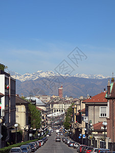 都灵视图天际全景城市天线中心山脉鸟眼爬坡图片