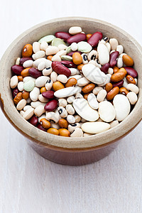 混合干豆食物圆形砧板营养盘子宏观菜豆蔬菜纤维生物图片