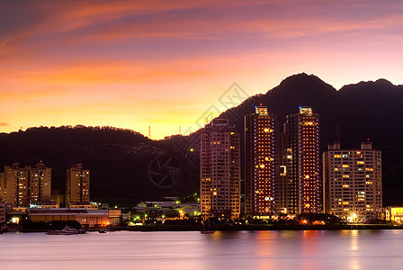 市之夜建筑游客海岸线公寓吸引力场景摩天大楼天空首都海洋图片