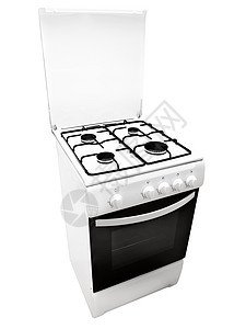 白气体炉餐饮搪瓷炊具白色火炉美食厨房气体灶台烤箱图片
