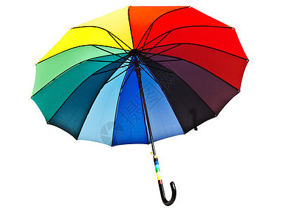 多色雨伞天气彩虹黄色尼龙橙子亮度保护绿色光谱织物图片