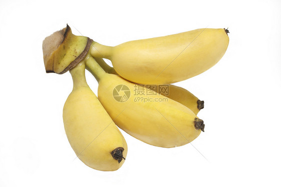 白色背景的香蕉黄色水果食物图片