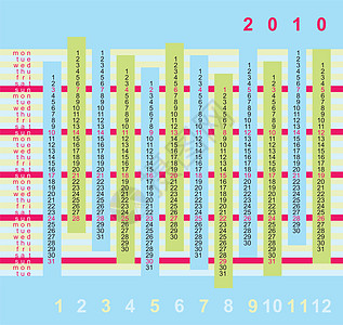 2010年新的回顾日历图片