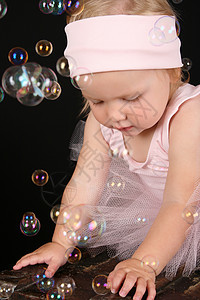 婴儿芭蕾舞女婴头巾舞蹈家女孩金发童话裙子舞蹈孩子童年短裙图片