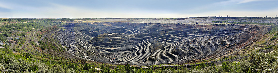 矿石采矿和加工企业的全景图图片