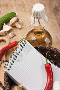 向日葵油和蔬菜菜单味道香脂食物笔记本液体香料胡椒国家食谱图片