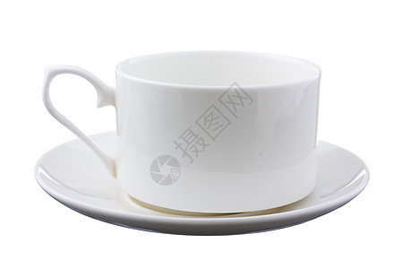 配茶碟的咖啡杯菜肴餐具飞碟陶瓷白色杯子图片
