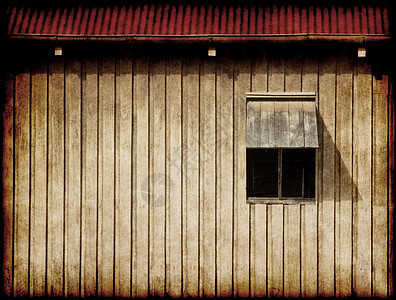 旧窗口谷仓建筑木头窗户图片