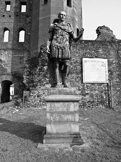 朱利叶斯凯撒神像皇帝废墟白色盖乌斯建筑学地标黑色雕像纪念碑图片