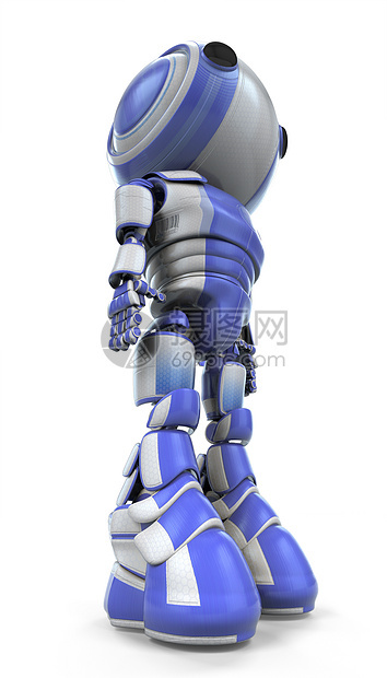 站高机器人未来派塑料技术吉祥物图片