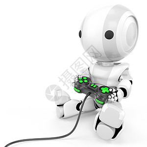 机器人控持视频游戏控制器背景图片