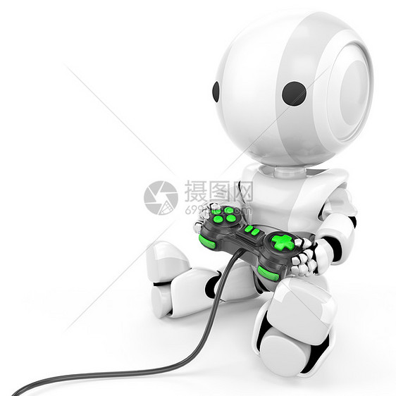 机器人控持视频游戏控制器图片