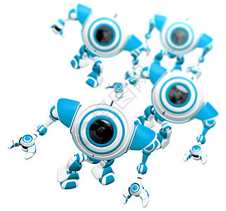 寻找DOF的机器人集团电脑自动化工具发明圆形吉祥物监视塑料敬畏互联网图片