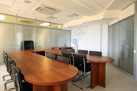大厅调解灰色椅子水平会议棕色皮革商业办公室木板图片