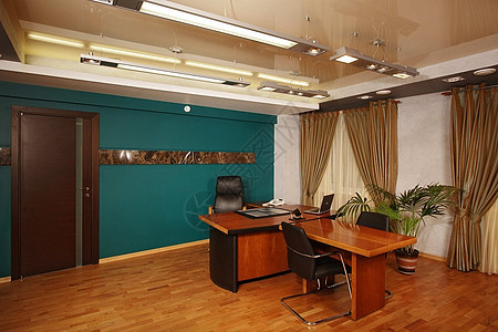 办公室木板棕色调解灯光窗户椅子绿色商业木头水平图片